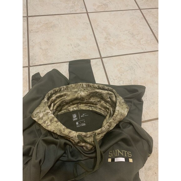 Nike On Field Salute to Service New Orleans NFL Saints Sweatshirt Hoodie Size M - Picture 8 of 8